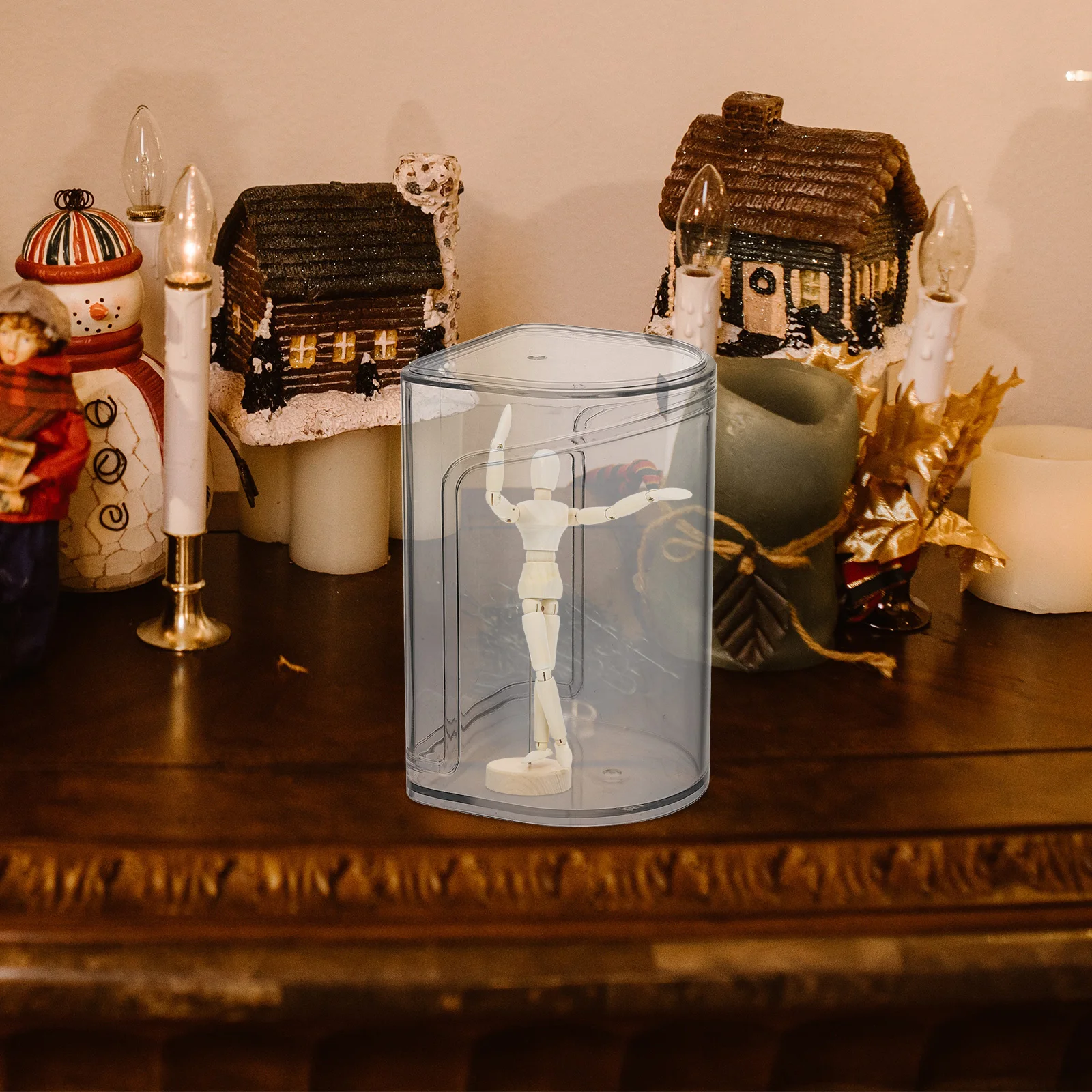 

4pcs Display Box for Figurines Models Clear Plastic Case Adjustable Split Design Collectibles Storage Solutions
