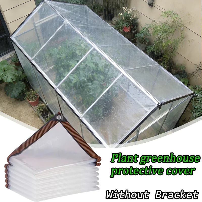 

Transparent Thickened Waterproof Tarp Outdoor Sunshade Rainproof Canopy Cover Cold Proof Insulation Cloth for Plants Greenhouse
