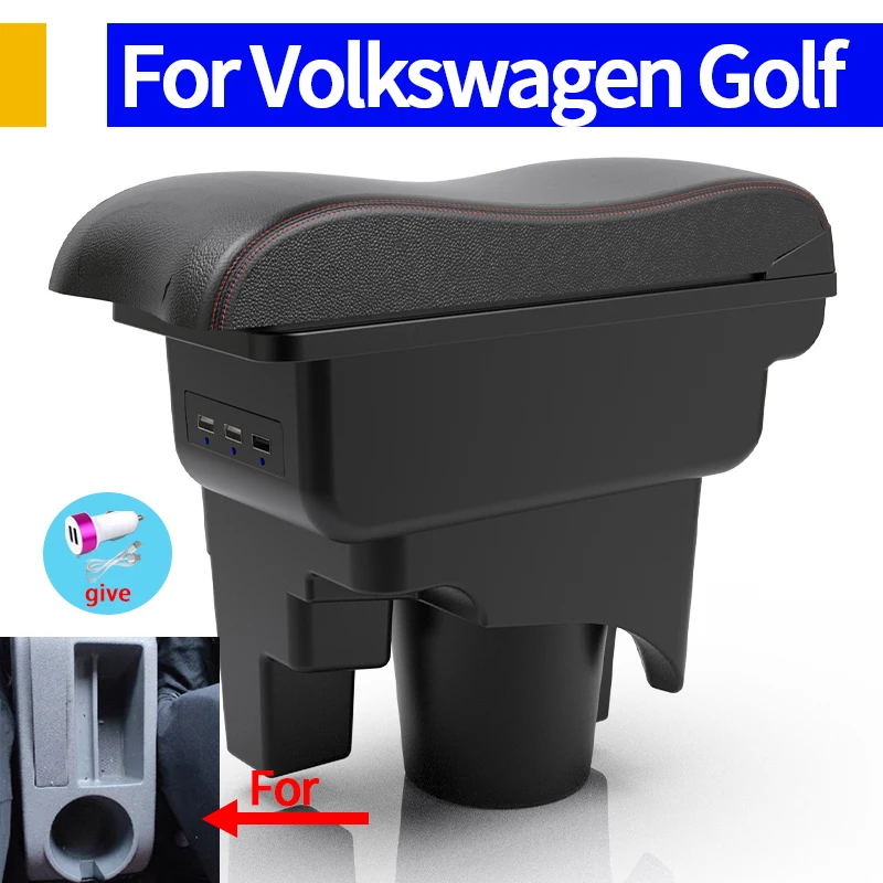 

For Volkswagen Golf 6 armrest box Scirocco Sagitar Golf 6 Golf 5 MK6 MK5 Jetta 5 car center console double-layer storage accesso