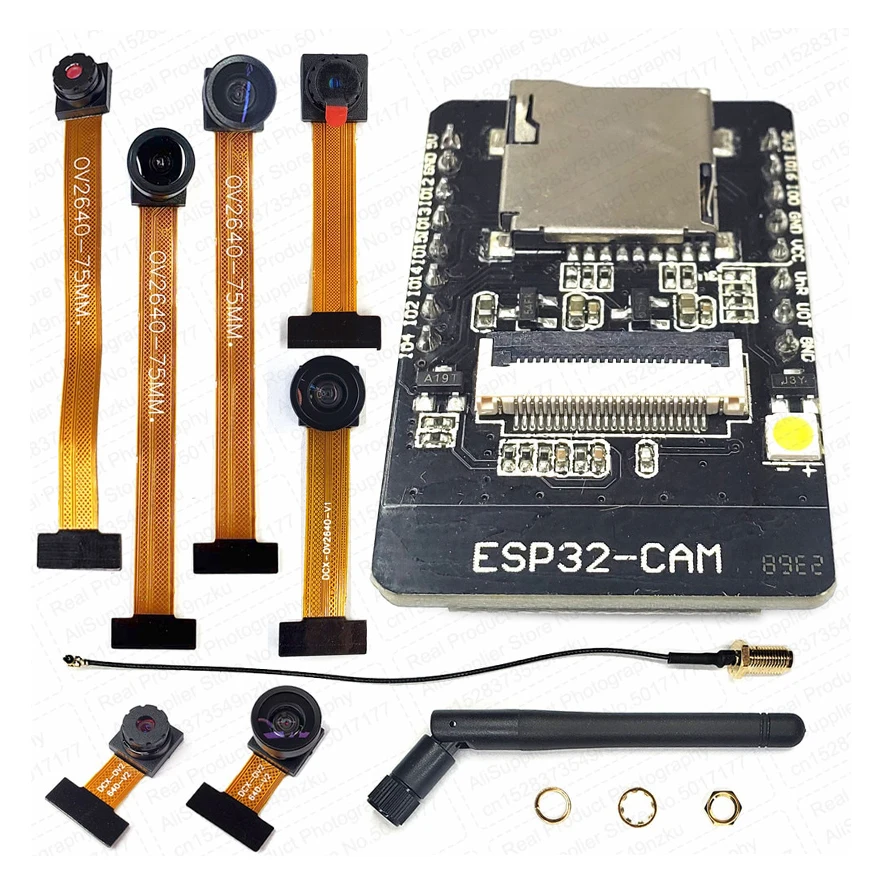 24Pin ESP32 CAM with OV2640 Camera Module Kit 8MB PSRAM 2.4G WIFI 3dbi Antenna 160 120 66 Degrees  850nm 650nm Night Vision 2MP