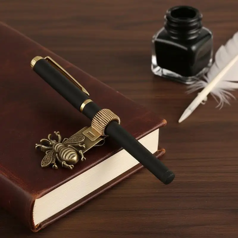 Vintage Insect Metal Pen Clip 1pc Spring Loaded Lightweight Pen Holder for DIY Scrapbook Notebook Journal Stationery