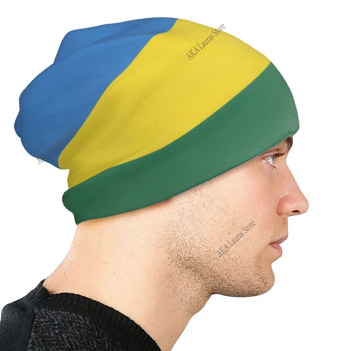 رواندا العلم الخريف الإناث الدافئة بيني مزدوجة تستخدم في الهواء الطلق بونيه القبعات #5