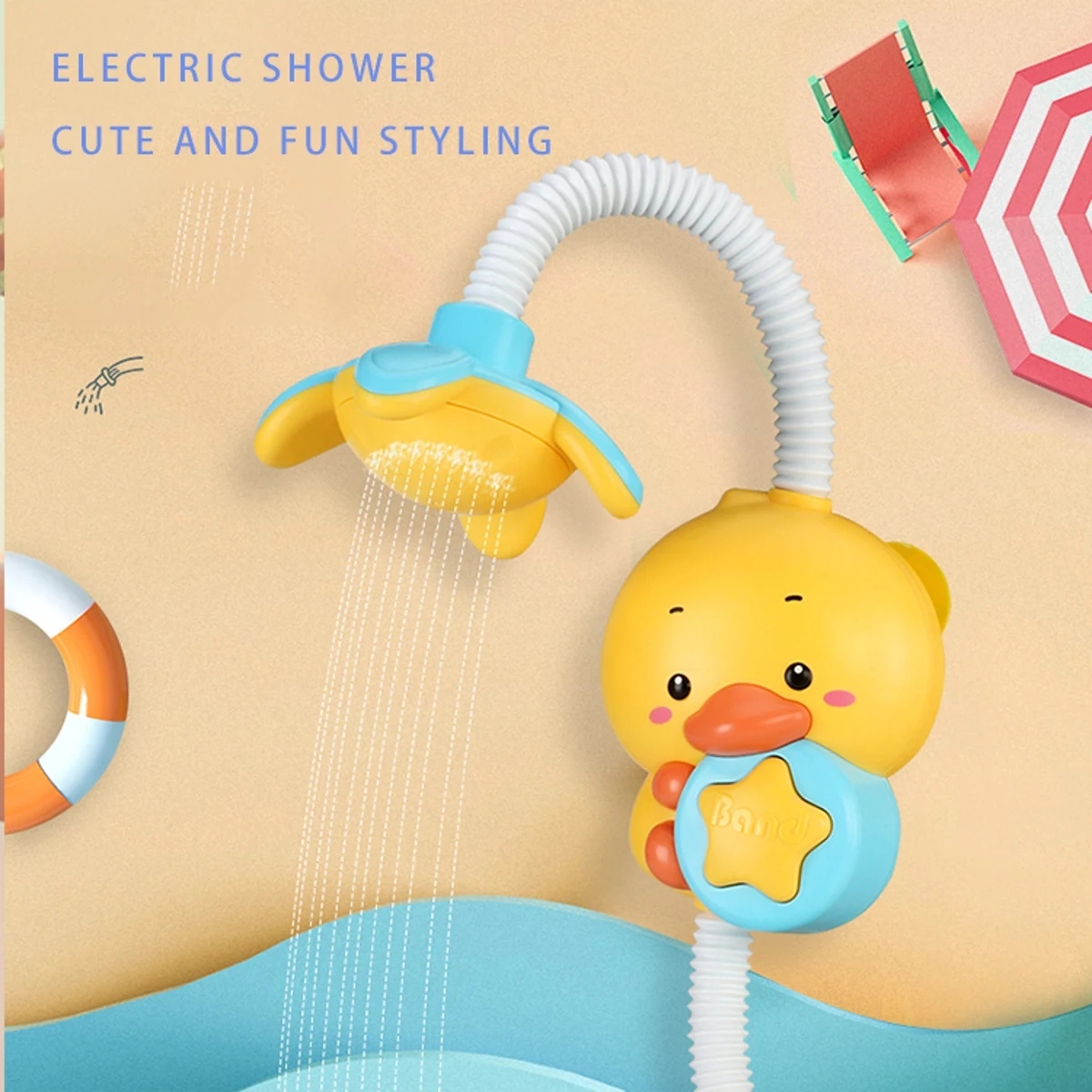 New Baby Bath Kids Toys Rainbow Shower Pipeline Yellow Ducks Slide Tracks Bathroom Educational Water Game for Children Gifts Toy