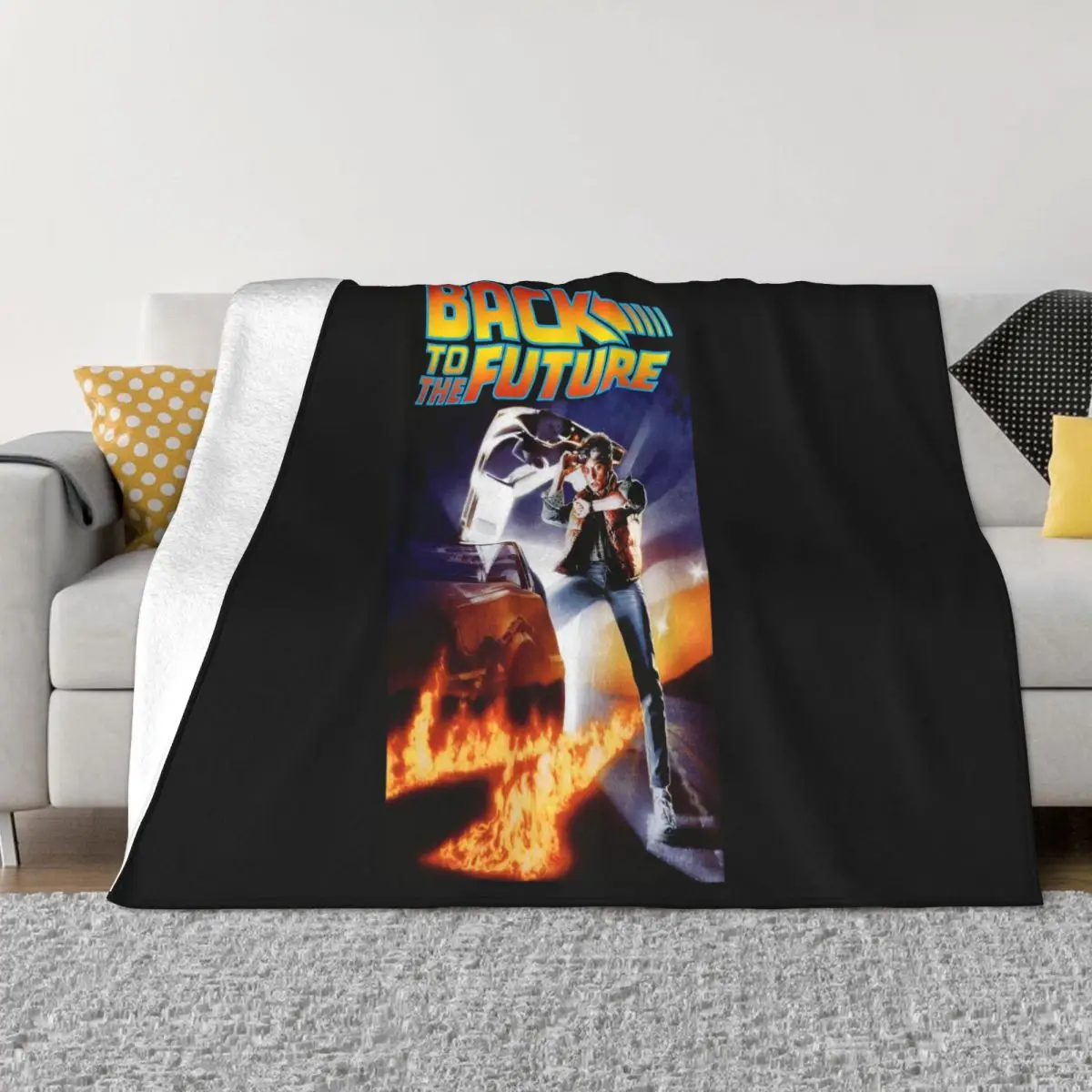 

Homme Back To The Future Affiche Movie Crewneck Cool Pride Summer Promotion Animal Personalized Oversize Style Throw Blanket