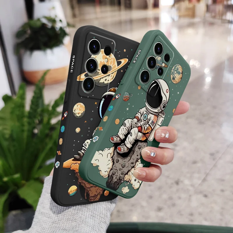 Funda de teléfono infantil Saturn para Samsung Galaxy S24, S23, S22, S21, S20, S10, S10E, S9 Ultra Plus, FE Note 20 Ultra, 10, 9 Plus