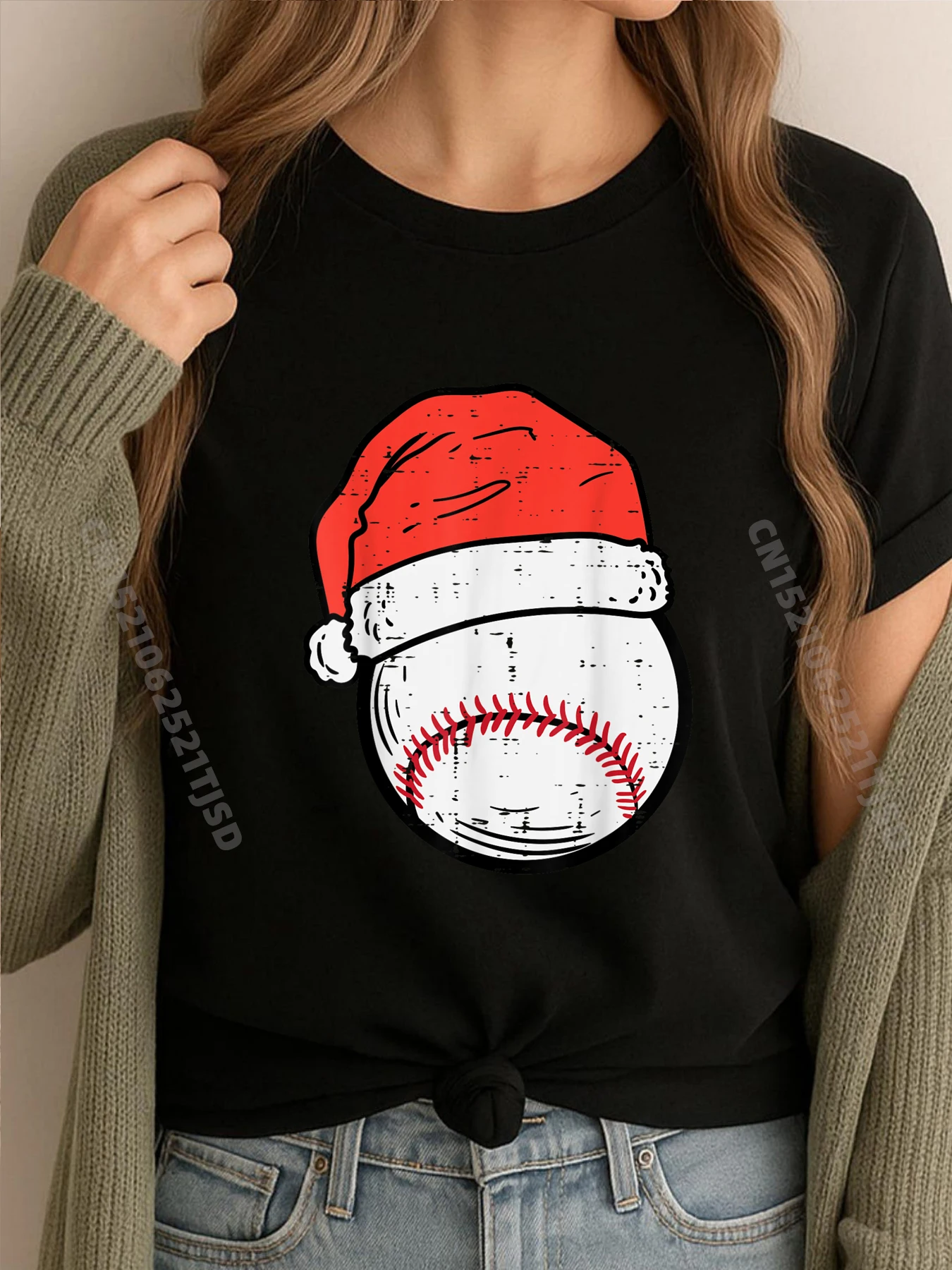 

Baseball Santa Hat Sports Christmas Xmas Free Shippping Items Lowest Prices Men's Clothing 2025 Tops T Shirt Father's Day