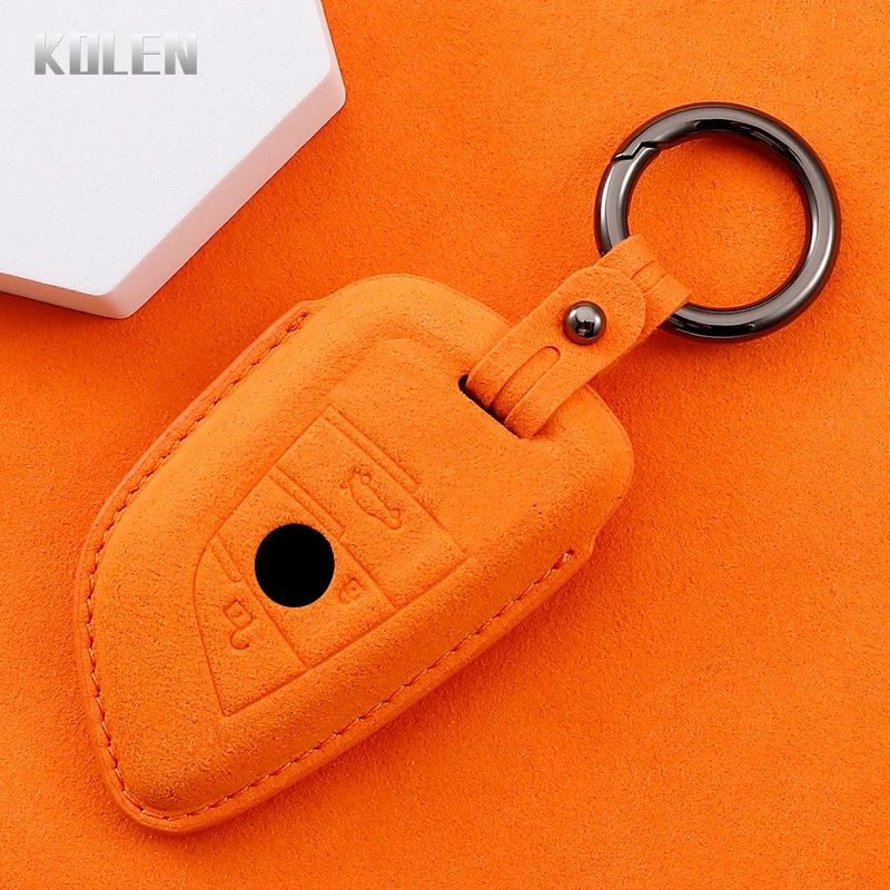 Car Remote Key Case Cover Shell For BMW X1 X3 X5 X6 X7 1 3 5 6 7 Series G20 G30 G11 F15 F16 G01 G02 F48 G05 G06 G07 Leather Fob