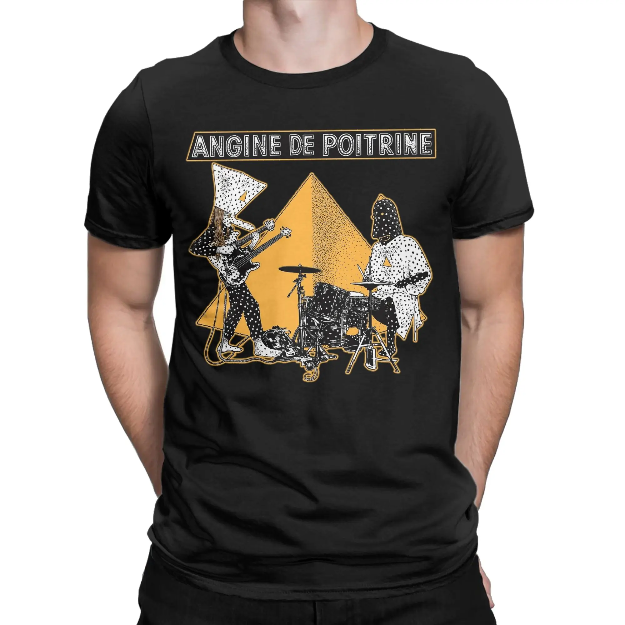Camisetas Engraçadas do Grupo de Rock Angine de Poitrine Fabienk, Camisetas de Algodão para Homens e Mulheres, Camisetas de Manga Curta, Roupas Plus S