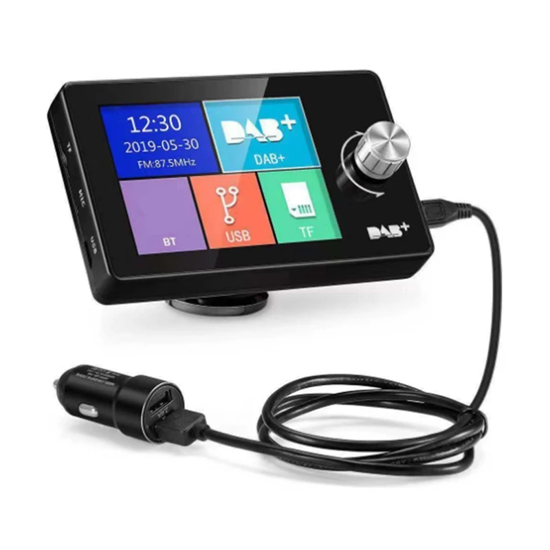 B63B-2.8In Color Screen DAB/DAB+ Digital Broadcast Car Radio For European Cars Video Display FM Transmitter MP3 AUX Receiver