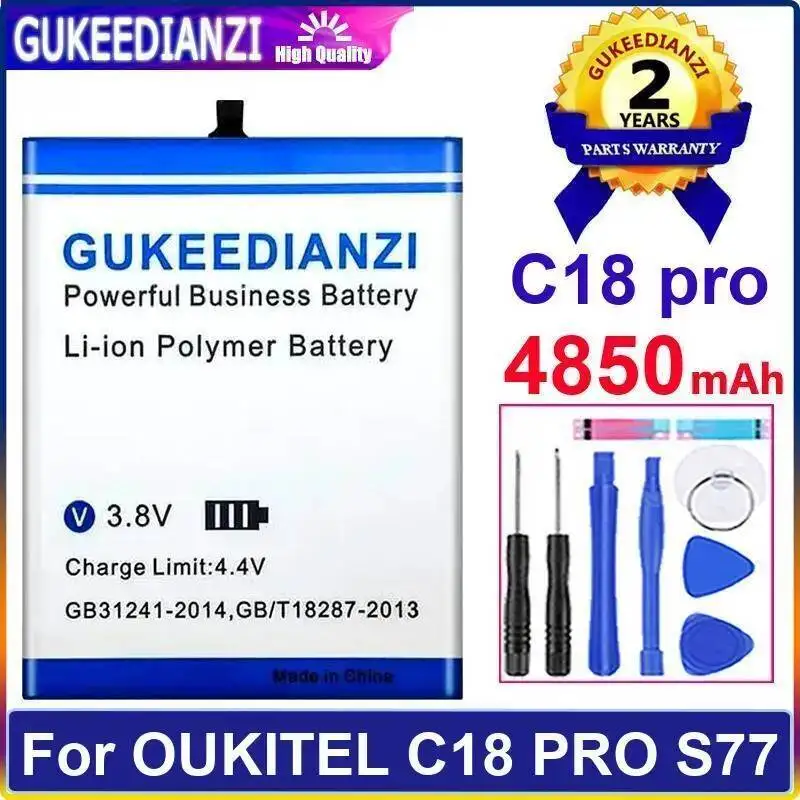 

High Capacity Reliable Power Supply For Oukitel C18 Pro S77 Mobile Phone Battery 4850Mah