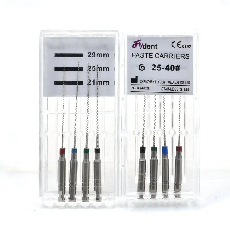 Dental Endodontic Rotary Paste Carriers Stainless Endo Files Engine Use Dentistry Tool 4pcs/Box