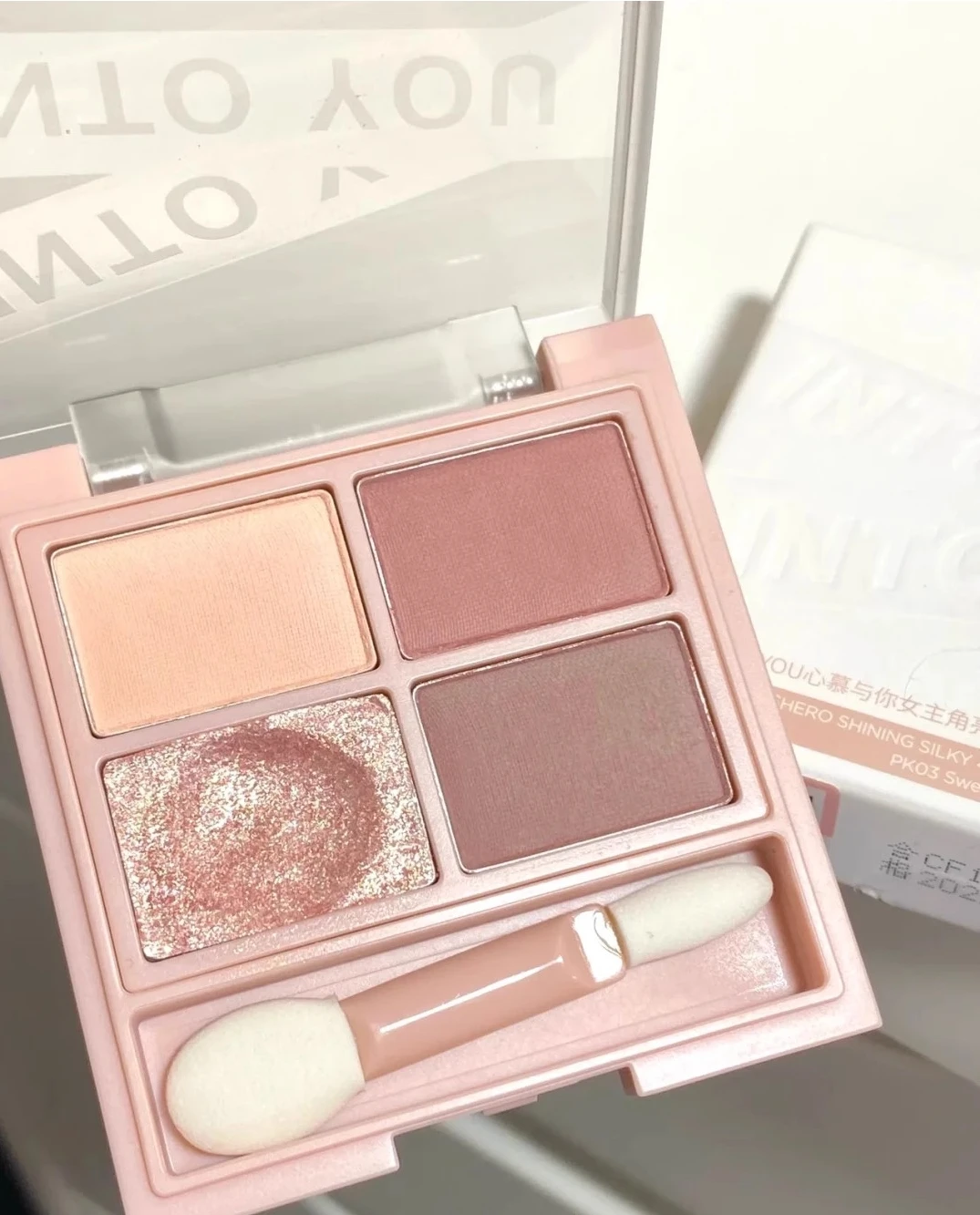 In te ombretto 4 colori Shero Shining Silky Palette Potato Texture Matte Pearlescent Eyeshadow trucco naturale