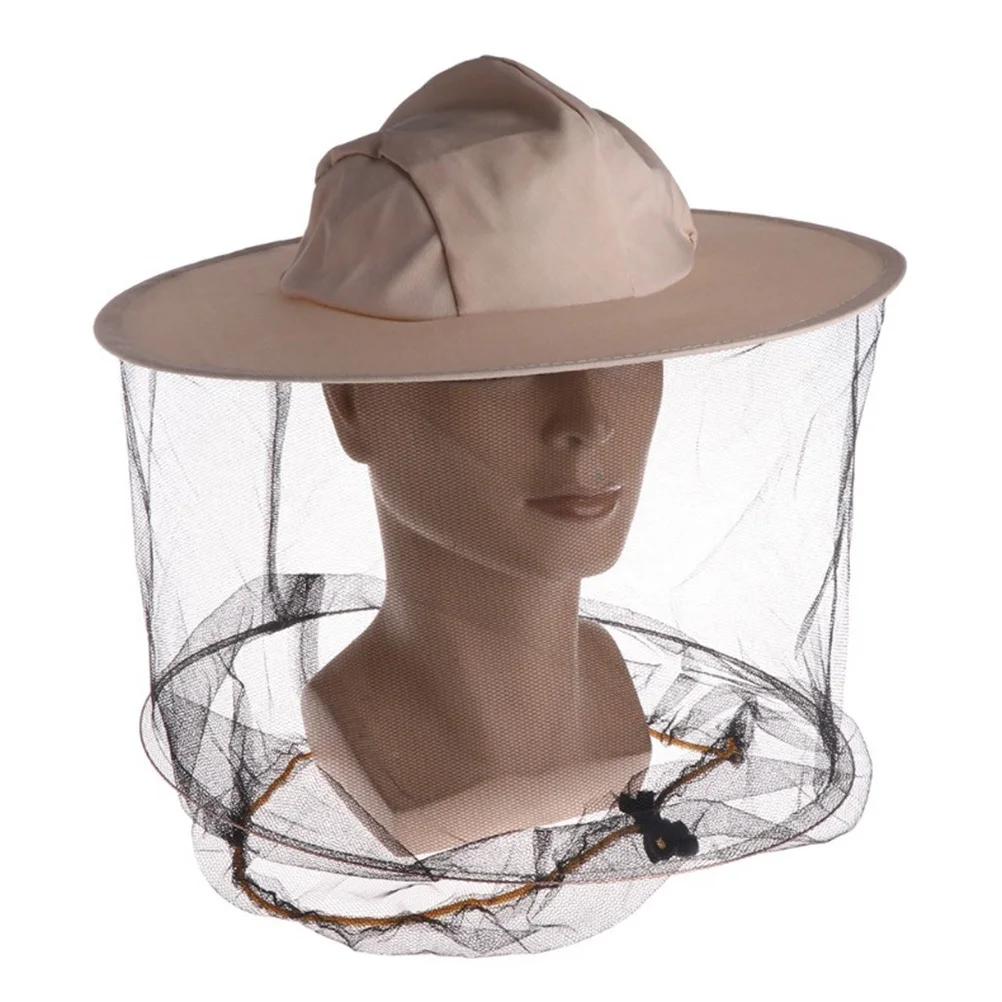 

Portable Gauze Bee Hat Yellow Lightweight Uv Resistant Foldable Face Neck Cover For Beekeeping Fishing Hiking Travel Anti-