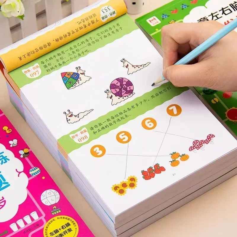 2-6 Years Old Childern Study Puzzle Book Addition and Subtraction Exercise Thinking Training Early Education Puzzle Picture Book