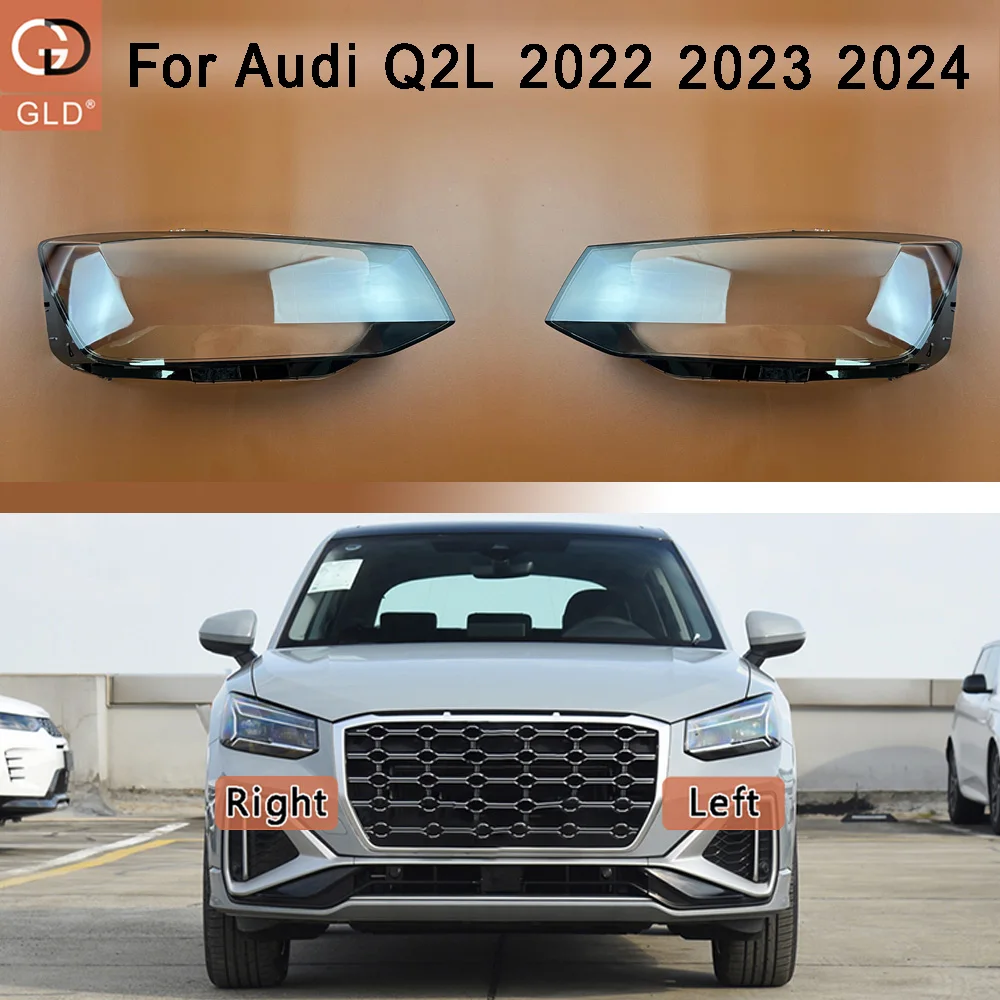

Car Front Headlight cover For Audi Q2L 2022 2023 2024 Headlight Cover Replacement Front Car Light Auto Shell Lampcover Lampshade