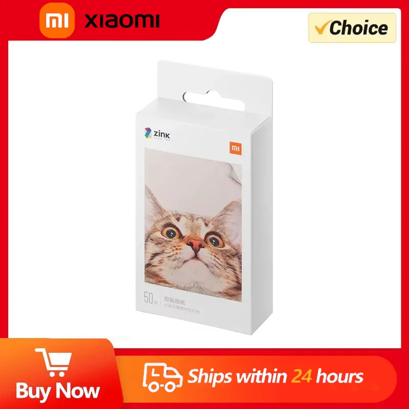 Xiaomi Mijia ZINK – papier d'impression Photo auto-adhésif de poche, 50/100/200 feuilles, pour Mini imprimante Photo de poche Xiaomi de 3 pouces