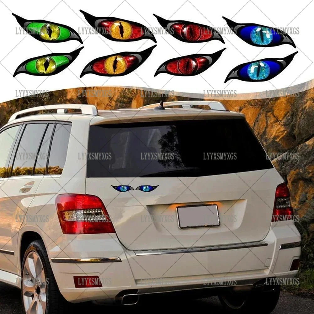 

2PCS Self-Adhesive Custom Personality Evil Eye Car Stickers Waterproof Sunscreen Vinyl Decal PVC Wholesale Car Decoration