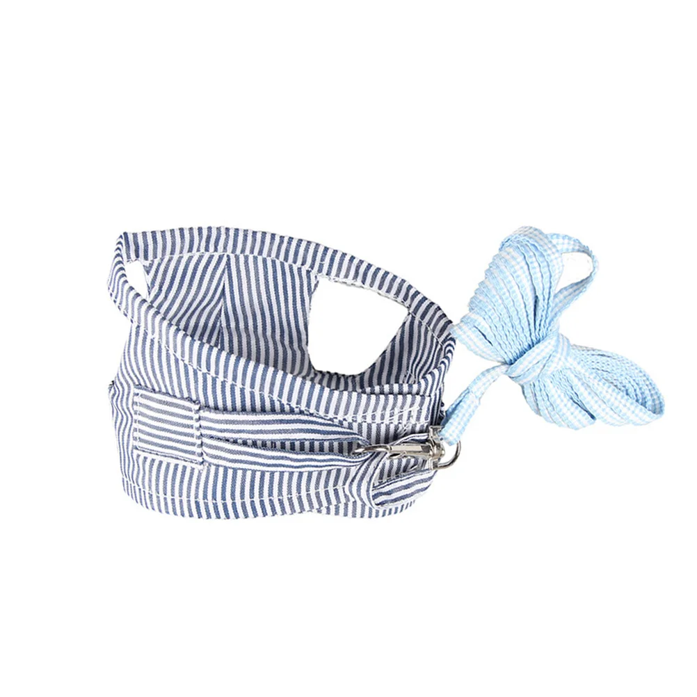 

Small Pet Harness Chest Strap Leash Breathable Cotton Lightweight for Hedgehog Guinea Pig Chihuahua Blue Size L