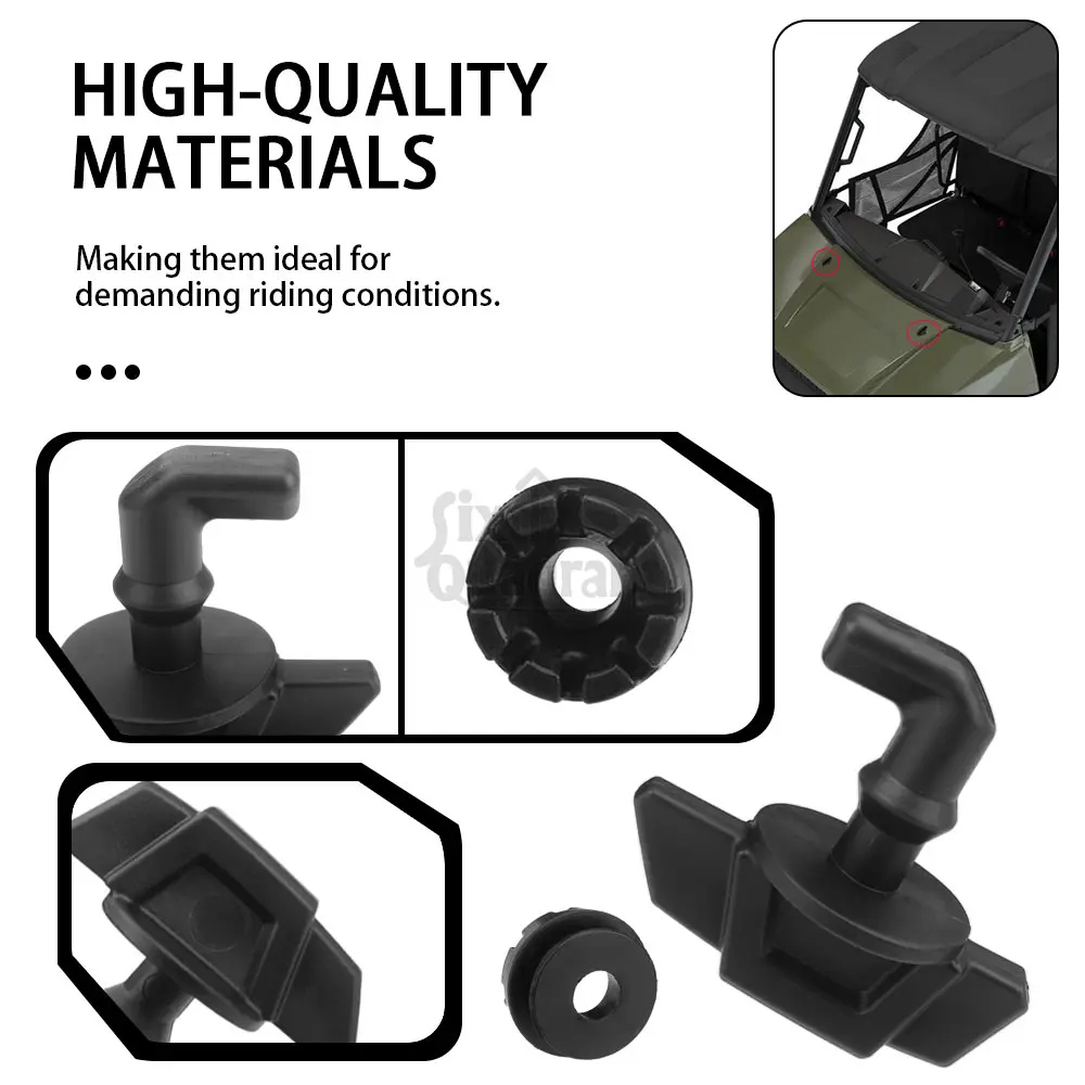 For Polaris Ranger RZR 900/1000 Sportsman ACE 2013-2024 2PCS ATV UTV Hood Latch Toggles Grommets Kit