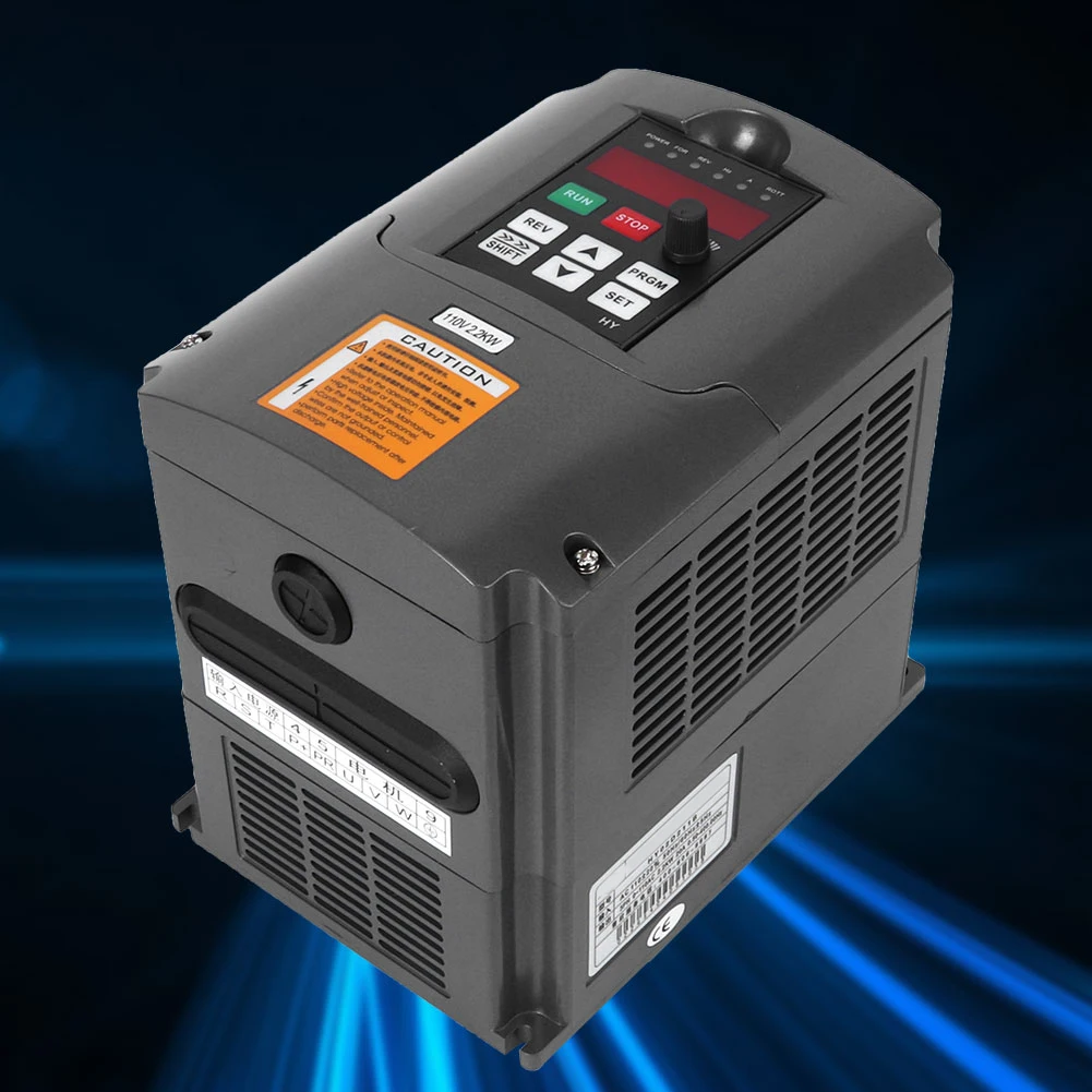 

Inverter Boost 2.2KW 110V Single‑Phase Input 3‑Phase 110V Output Motor Controls HY02D211B Inverter Variable Frequency Drives