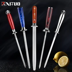 XITUO German Professional Knife Sharpener Rod Goldstone High Density Fast Sharp Tool For All Kitchen Chef Damascus Steel Knives