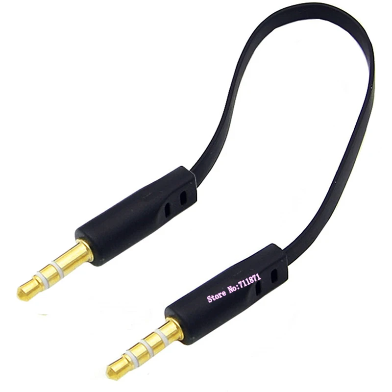 Sudut Kanan Datar Jantan Ke Jantan TRS TRRS 3.5 Kabel Adaptor Garis Lurus 90 Derajat TRRS TRS Kabel Saluran Audio Jantan 3 4 Tiang 3.5Mm