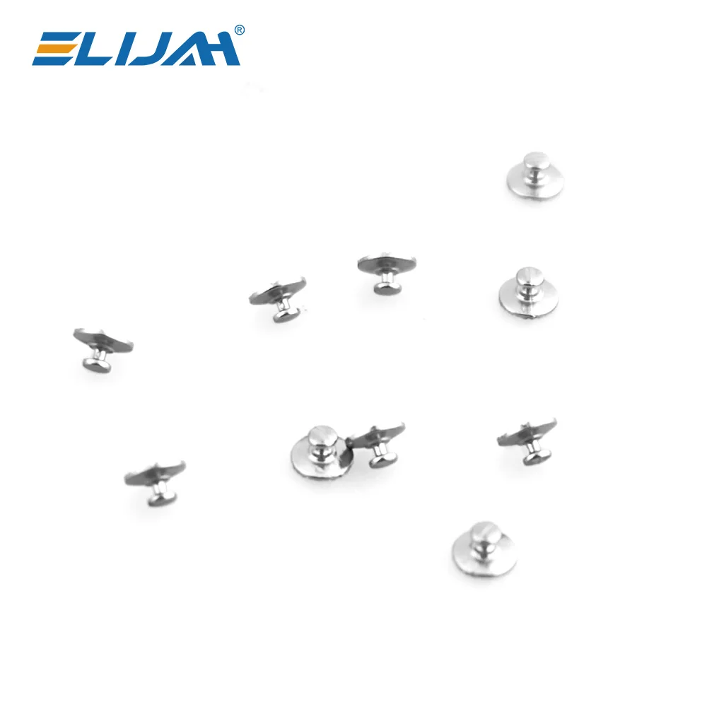10Pcs/Bag Dental Orthodontic Lingual Button Bondable Round Mesh Base Bond Bonding Adhesive Metal Tongue Side Buckle Materials