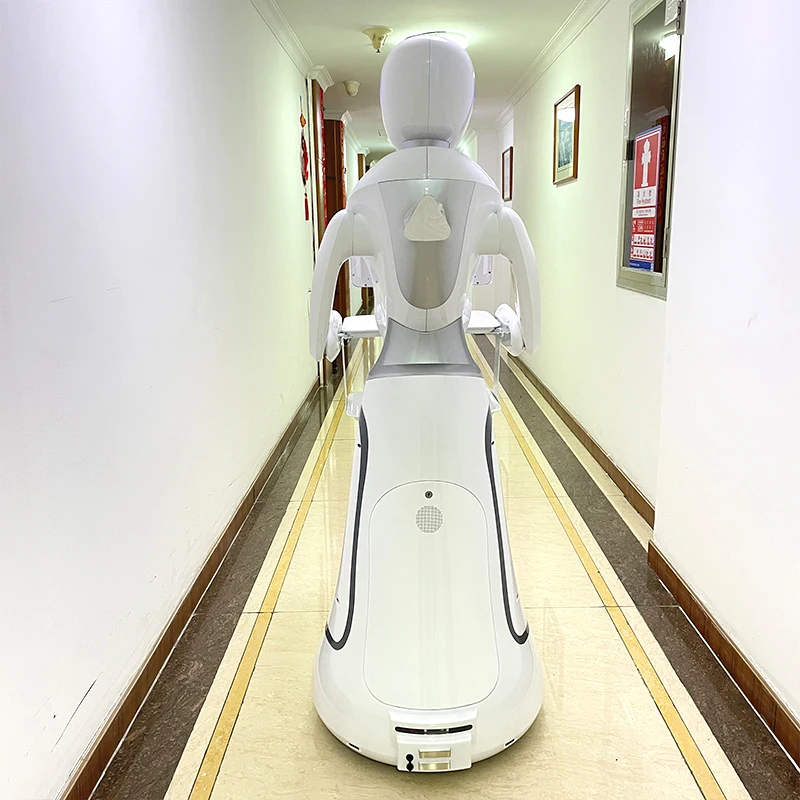Hot Sell Hotel Room Service Robot Replaceable Battery Robot Waiter Cat Robot for Service