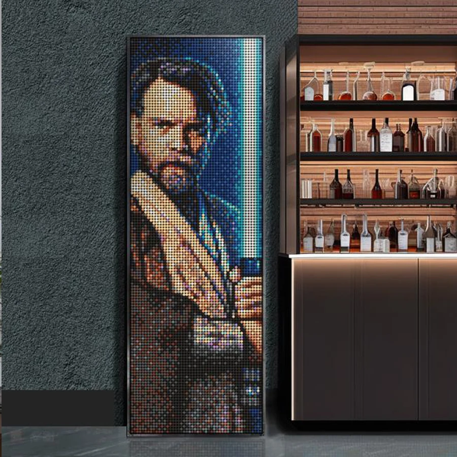 31205 オビ＝ワン・ケノービ MOC クラシックピクセルアート絵画ビルディングブロックセットモザイクレンガ映画おもちゃ最高のクリスマス誕生日ギフト