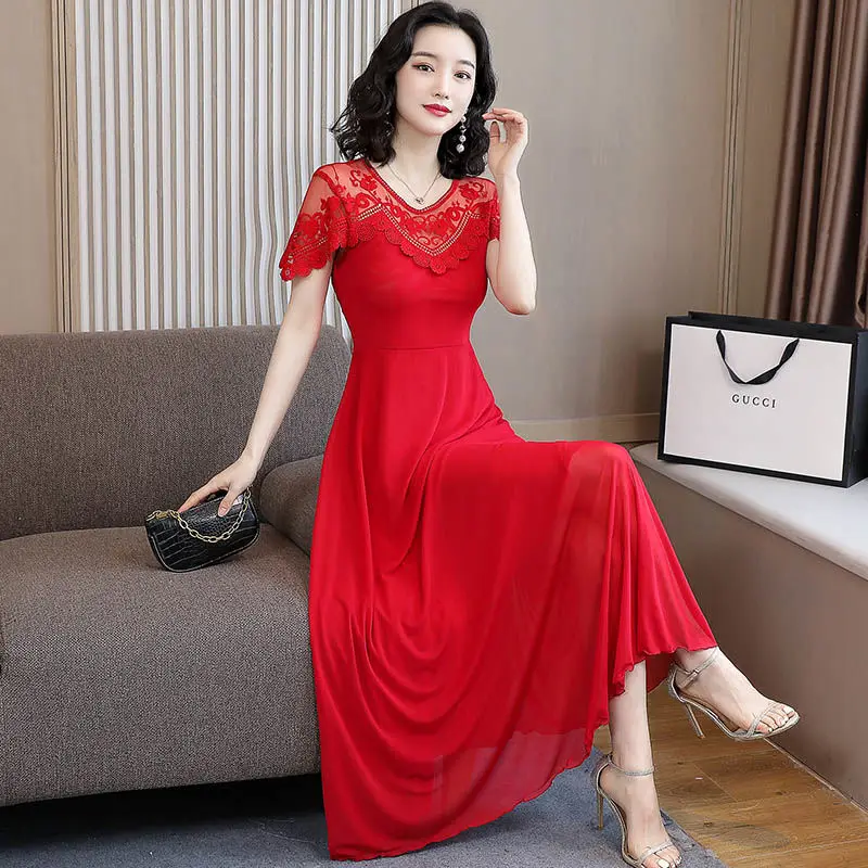 Summer woman maxi dress vestidos sexy hollow leak back hand embroidery open long dress woman dress party dress