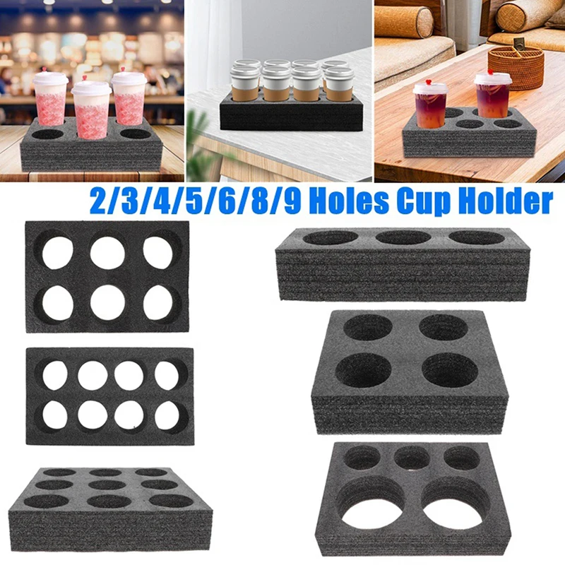 

Cup Carrier Holder Drink Tray Takeout Coffee Trays Disposable Beverage Delivery Holders Out Take Packing Go Carry Drinks