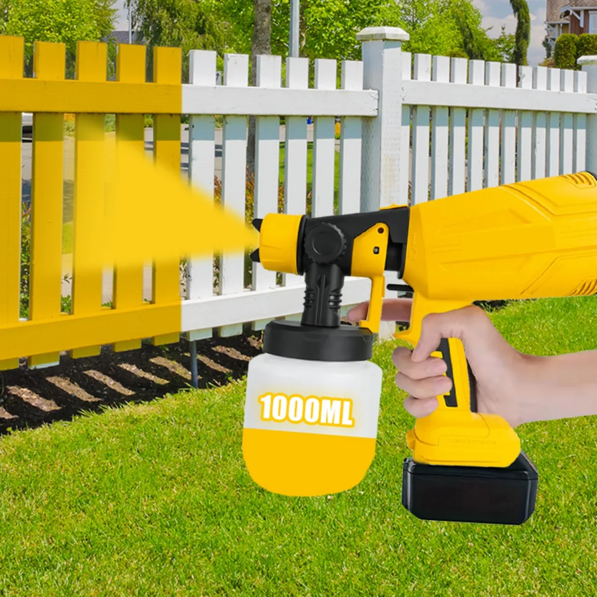 ماكينة طلاء لاسلكية عالية الأداء من نوع البطارية - علبة رش كهربائية بدون هواء، مع طاقة تدوم طويلاً، سهلة التنظيف #6