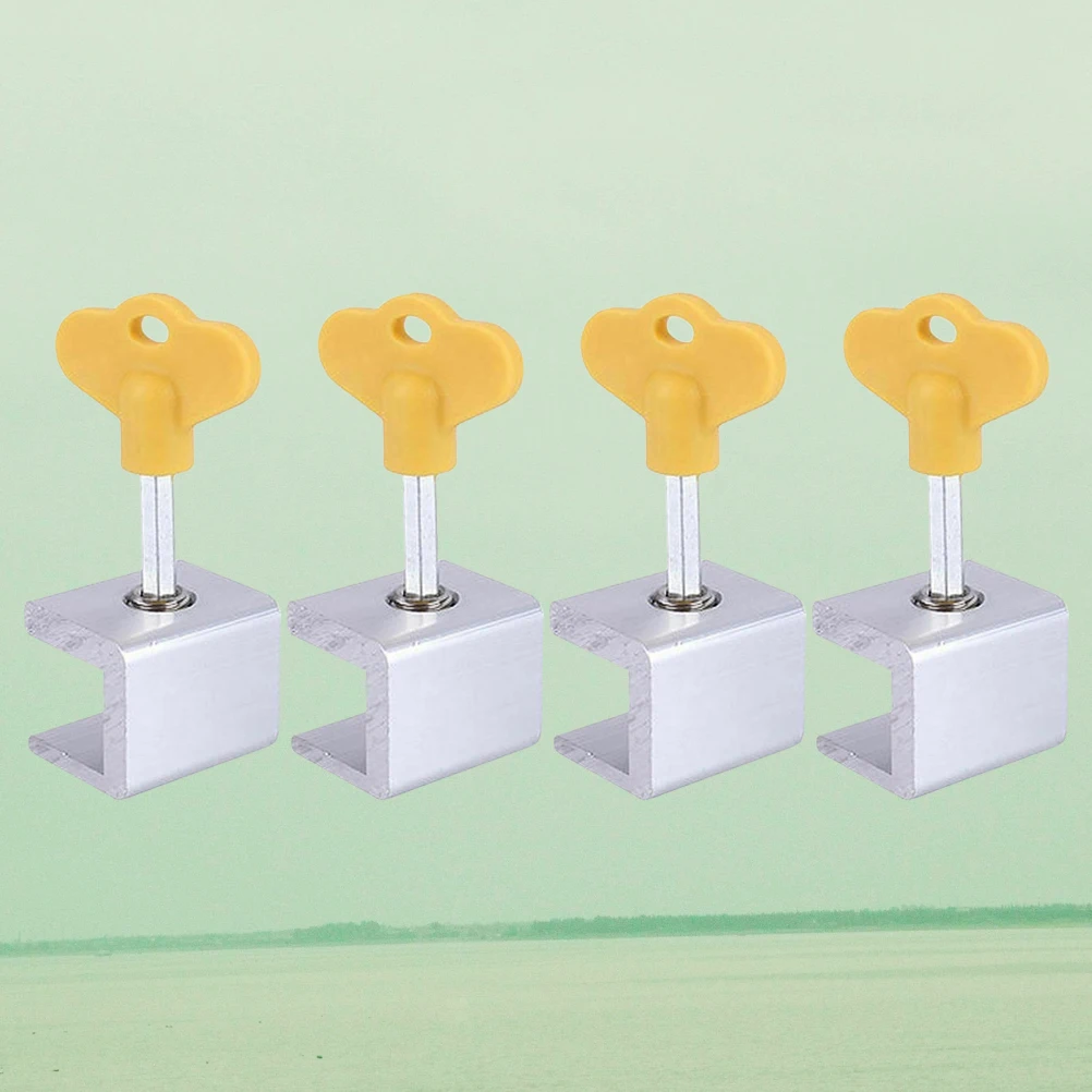 

4 Pcs Window Lock Indoor Sliding Locks for Kids Security Barn Anti Theft Cabinet