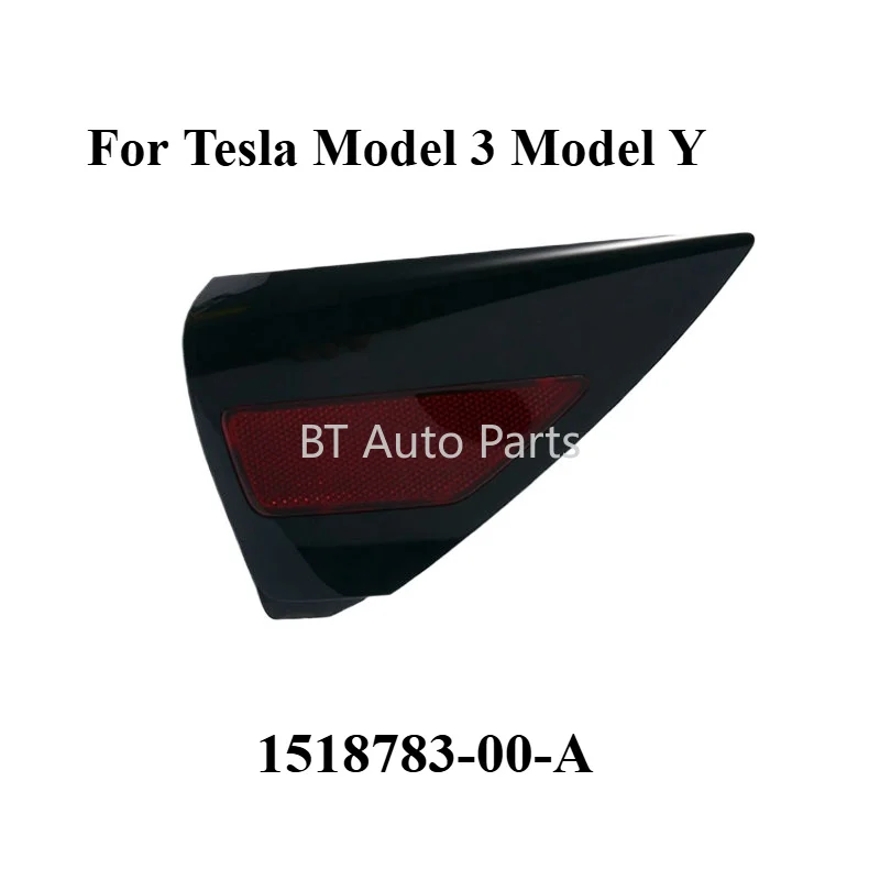 Rear Right Charge Port Trim Cover With Red Reflector OEM 1518783-00-A For Tesla Model 3 Model Y Rear Quarter Panel Replacement
