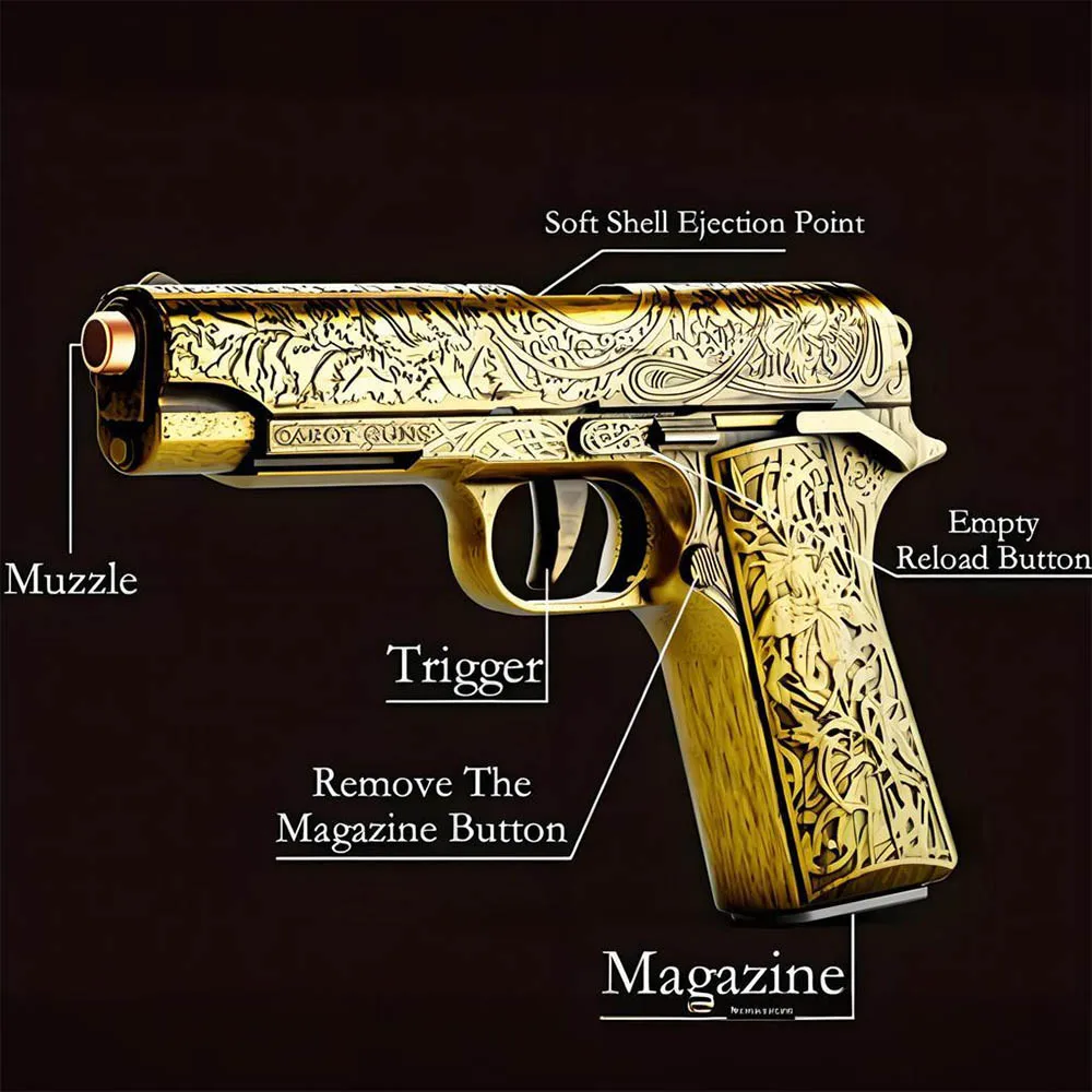 Stress Shot Best Pistol Toy Gun For Kids Gun Toy Realistic Outdoor Games Birthday Gift Dropshipping