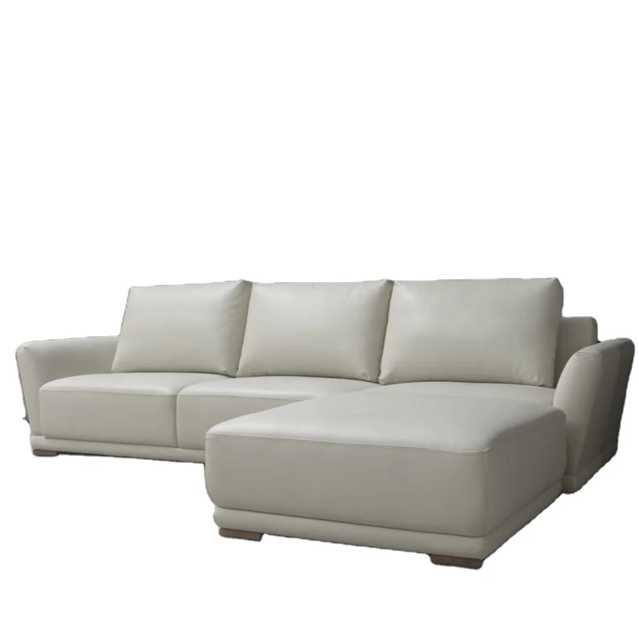 

Modern Nordic Living Room Furniture Solid Wood Short Leg Sofa Living Room Sofas Sectional Couch Leather Home Furniture 1 Set