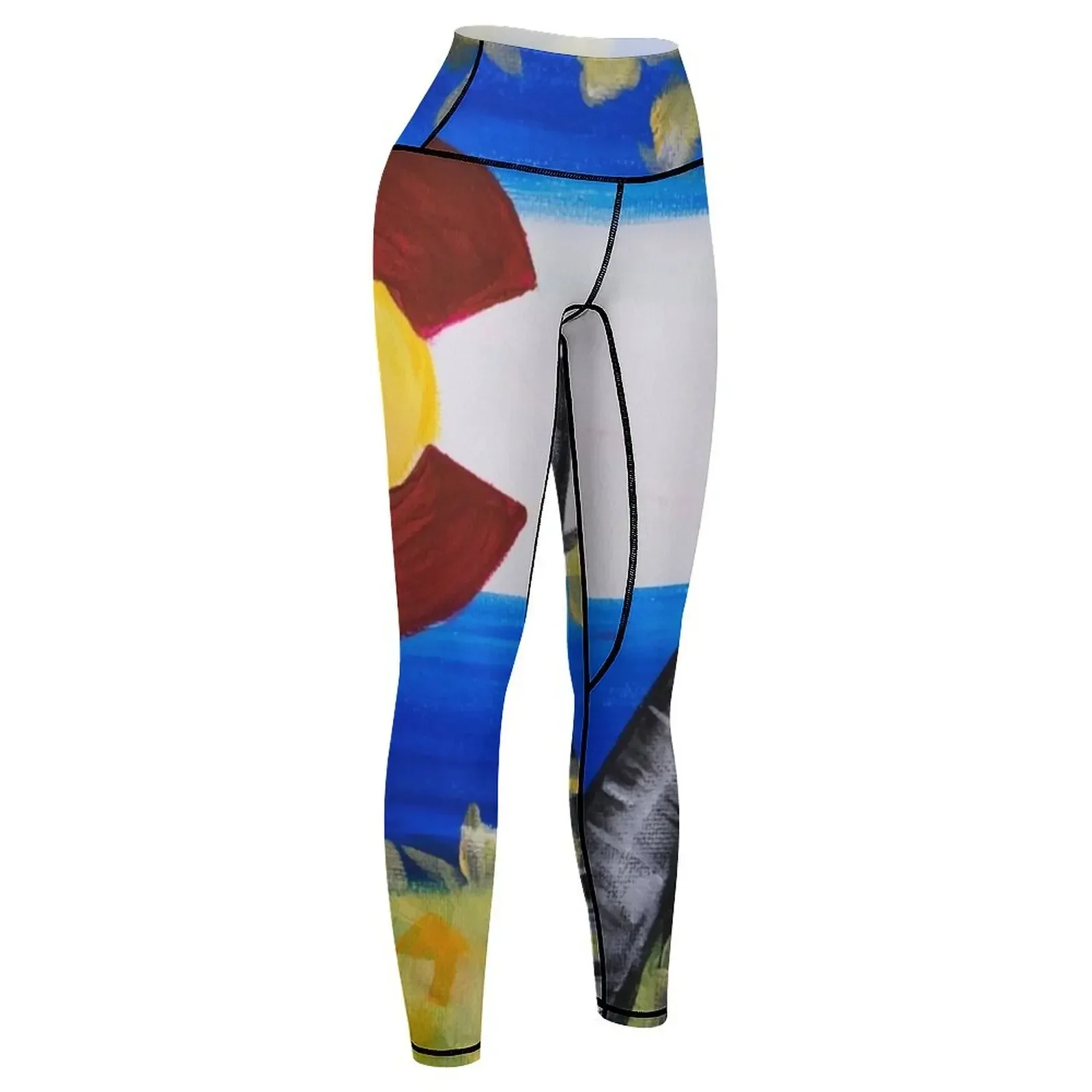 علم كولورادو مع طماق طماق الركض السراويل السراويل ملابس الصالة الرياضية متوهج طماق المرأة #6