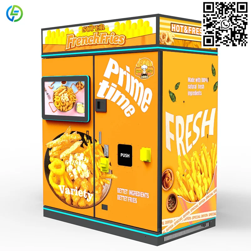 Customized French Fries Vending Machine Potato Frying Snack Cooking Machine for Frozen French Fries