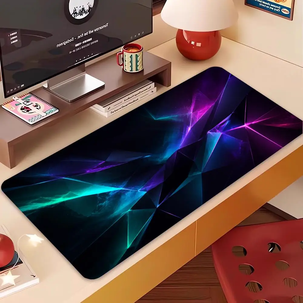 Non-Slip Rubber Playmat Mouse Pads For Games Game Card Pad With Colorful Crystal Light Burst Design For Laptop Office Table Mat