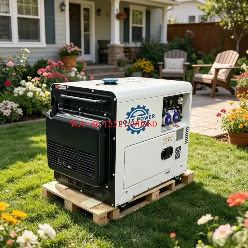 WMWMNU 10KW 10KVA Silent Diesel Generator 5KW 1/3 Phase Portable Soundproof Generators for Home 20KW 30KW 50KW 60KW 80KW With