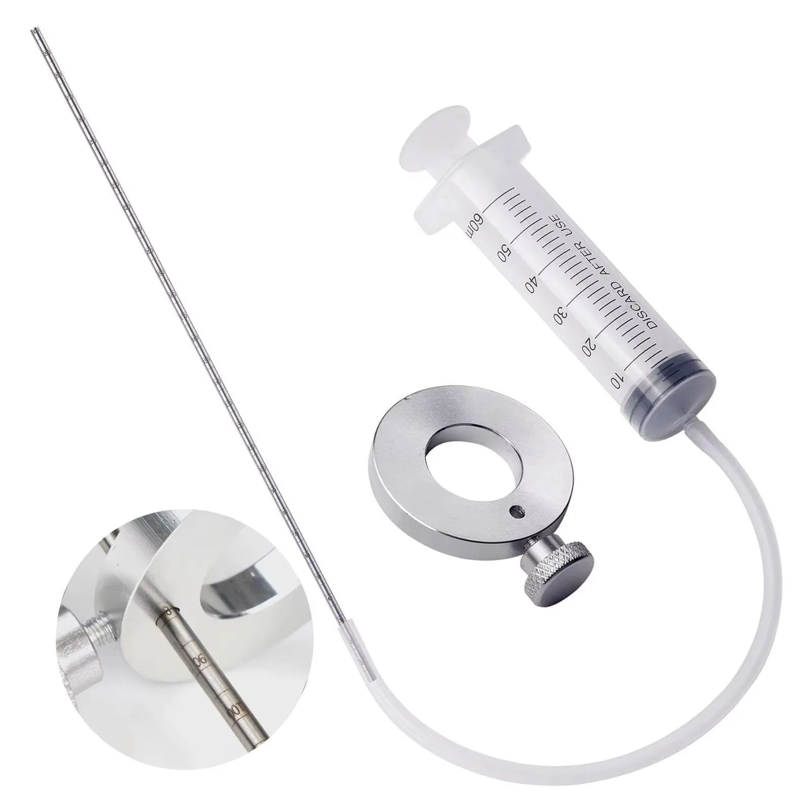 60ml Motorcycle Fork Oil Level Meter Universal Fork Adjustment Measuring Tool Gauge Suspension Level Tuning Syringe Capacity