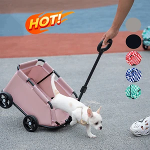Kleine klappende Haustiere für Hundekatze, Teddy -Babywagen, rollender Katzenträger, Haustierwagen zum Reisen, Gehen einkaufen, 4 Räder 8 Hauptverkaufskatze Carrinho - №3