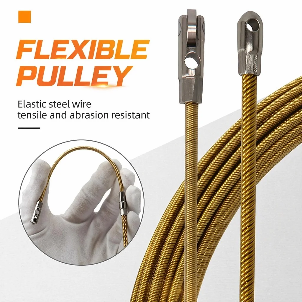 5-30M Universal Wire Lead Threading Device Tool  Rope Pulling Device for Electricians with Pulley Threading of Cable Wire