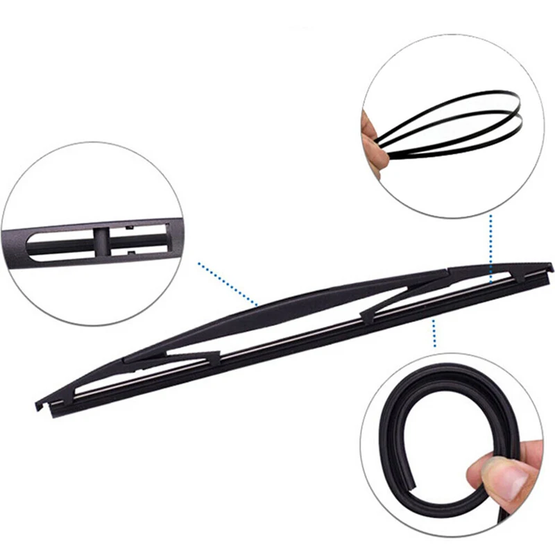 Car Rear Windscreen Tailgate Wiper Blade & Arm Set For Ford Fiesta MK7 2008-2017