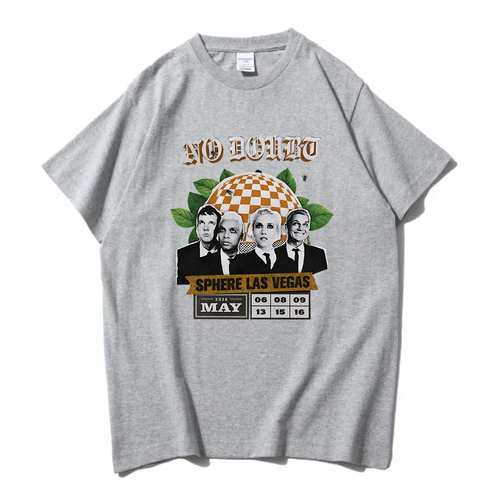 لا شك كرة لاس فيغاس بلايز روك باند الجرافيك تي شيرت مطبوع كم قصير القطن الذكور تيز للجنسين الشارع الشهير الرجال تي شيرت #5