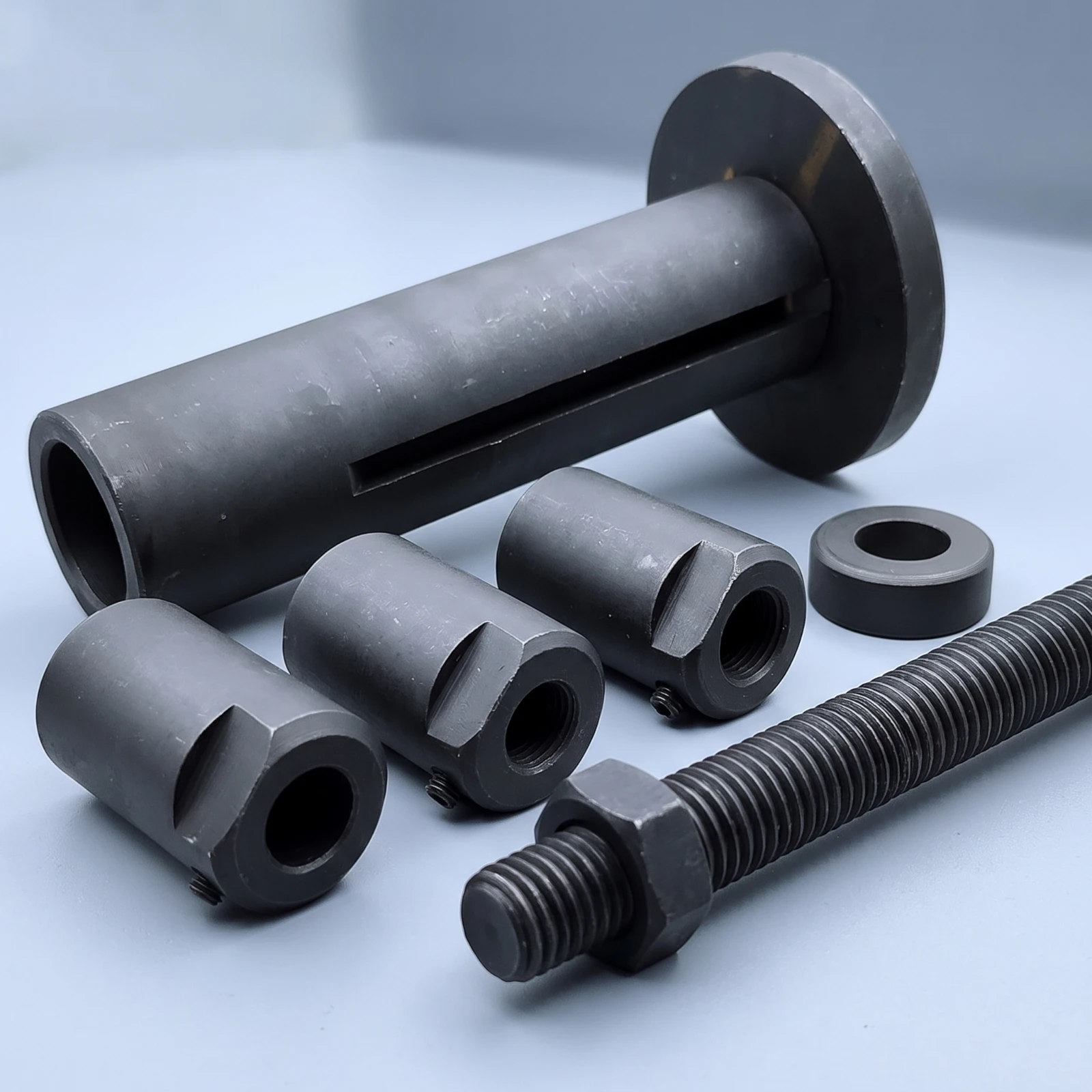 Crankshaft Installation Tool Heavy-Duty Crankshaft Installer with Adapters Damper Installer Kit Machined Compact for Mechanics