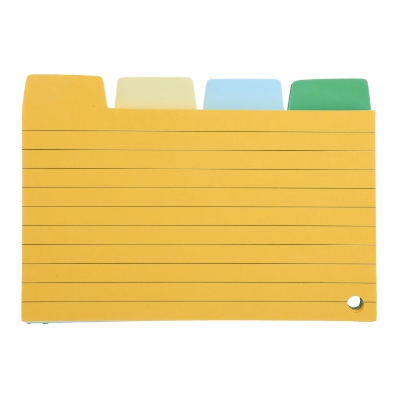 100 Sheets Tabbed Index Cards Colorful Index Cards Ruled Revision Cards Lined Dropship