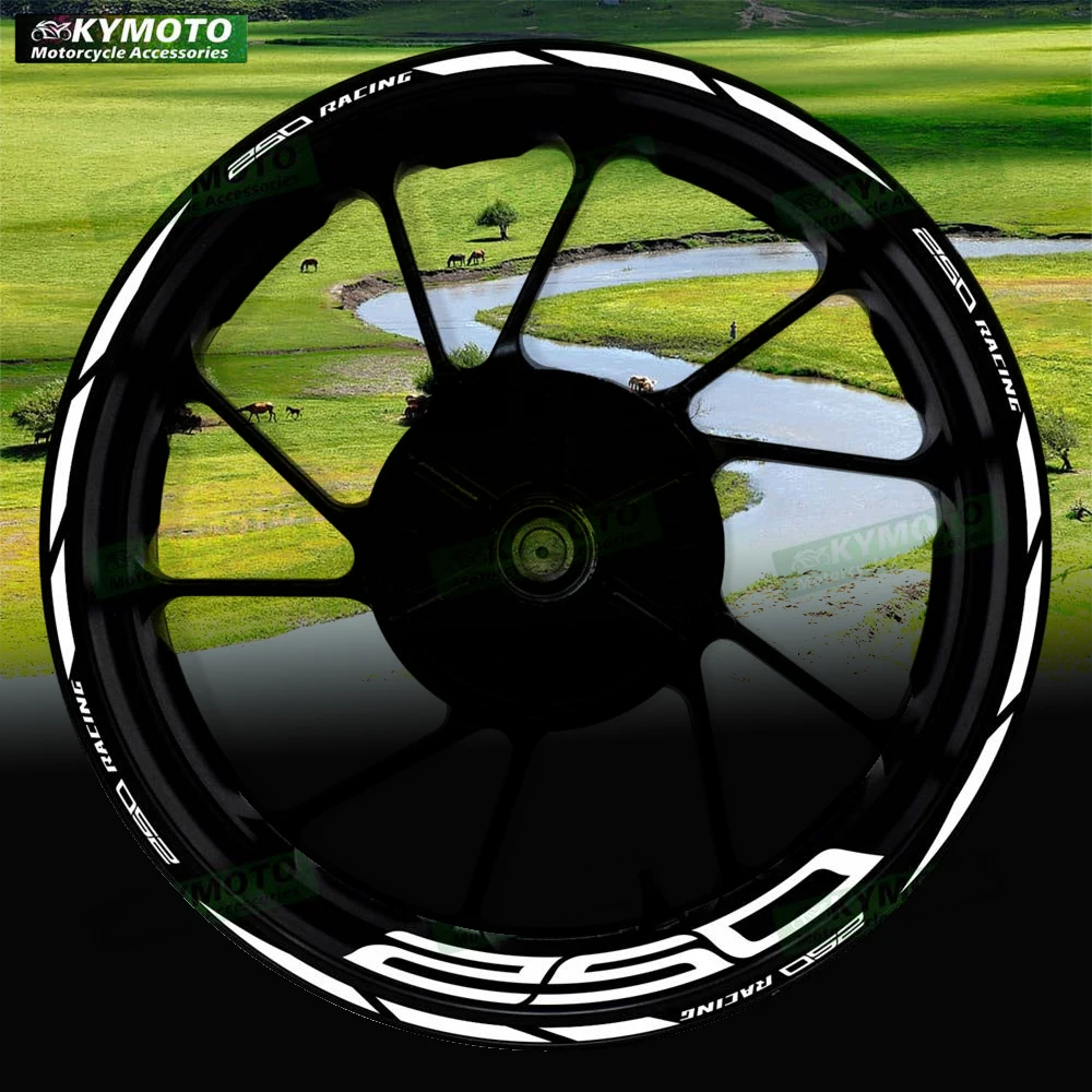 

Аксессуары для мотоциклов Z250 Z 250, 17-дюймовые наклейки на передние и задние колеса, обтекатель, обод ступицы, светоотражающие наклейки, украшение