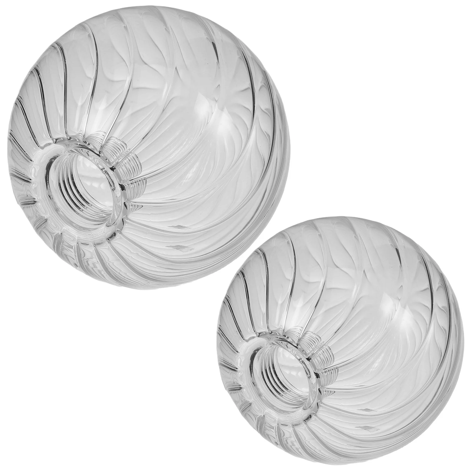 

2Pcs Spherical Glass Lamp Shade Replacement Bubble Design Hanging Light Cover for Bedroom Dining Room Contemporary