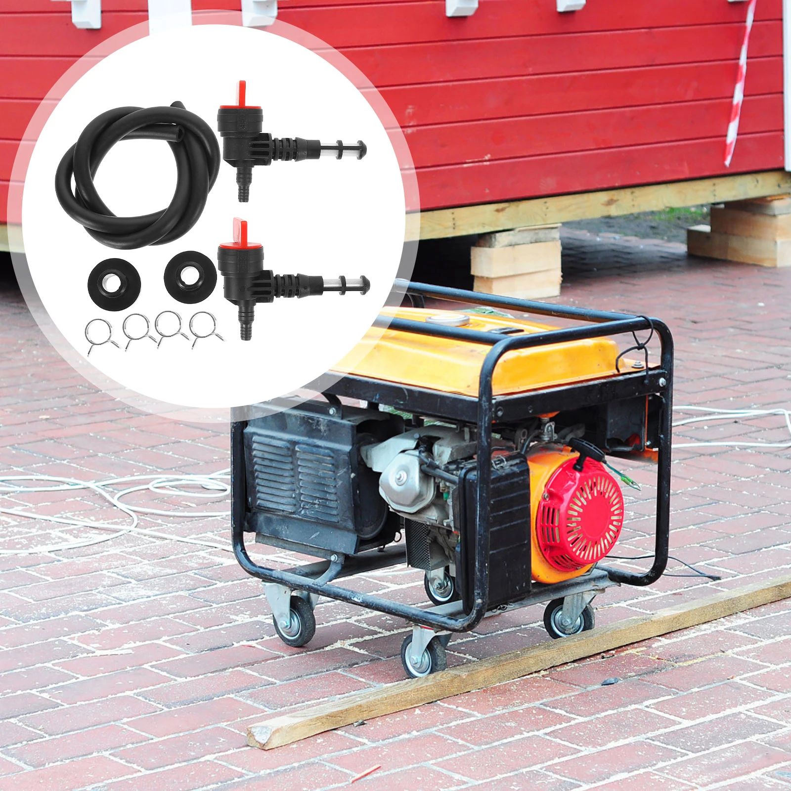 

1 set Fuel Tank Shut Off Valve Set Generator Repair Universal 90 Degree Plastic Auxiliary Kit Gas Coils Drain Plug